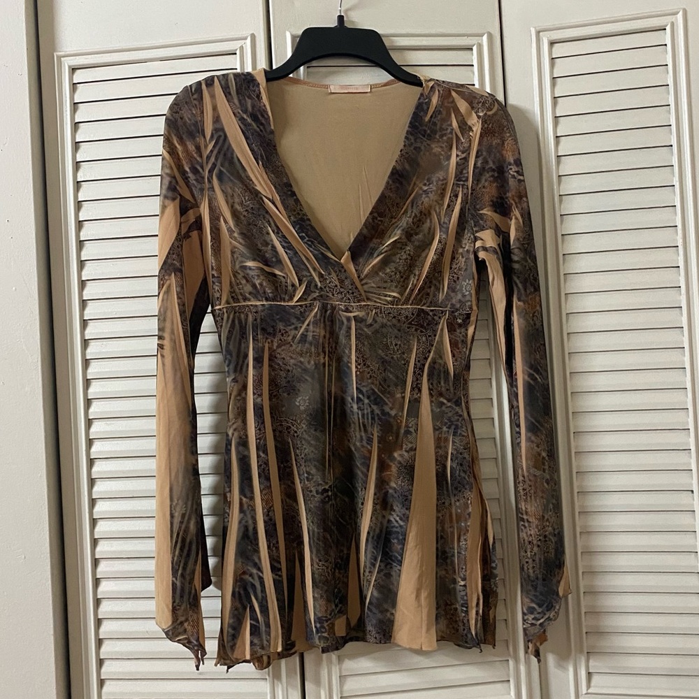 VINTAGE Forever 21 Paisley Witchy Flare Sleeve top